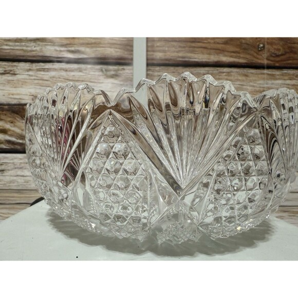 Vintage Mikasa Handcut Crystal 9 Inch Bowl Germany - Picture 4 of 8